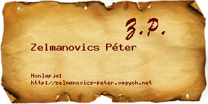Zelmanovics Péter névjegykártya